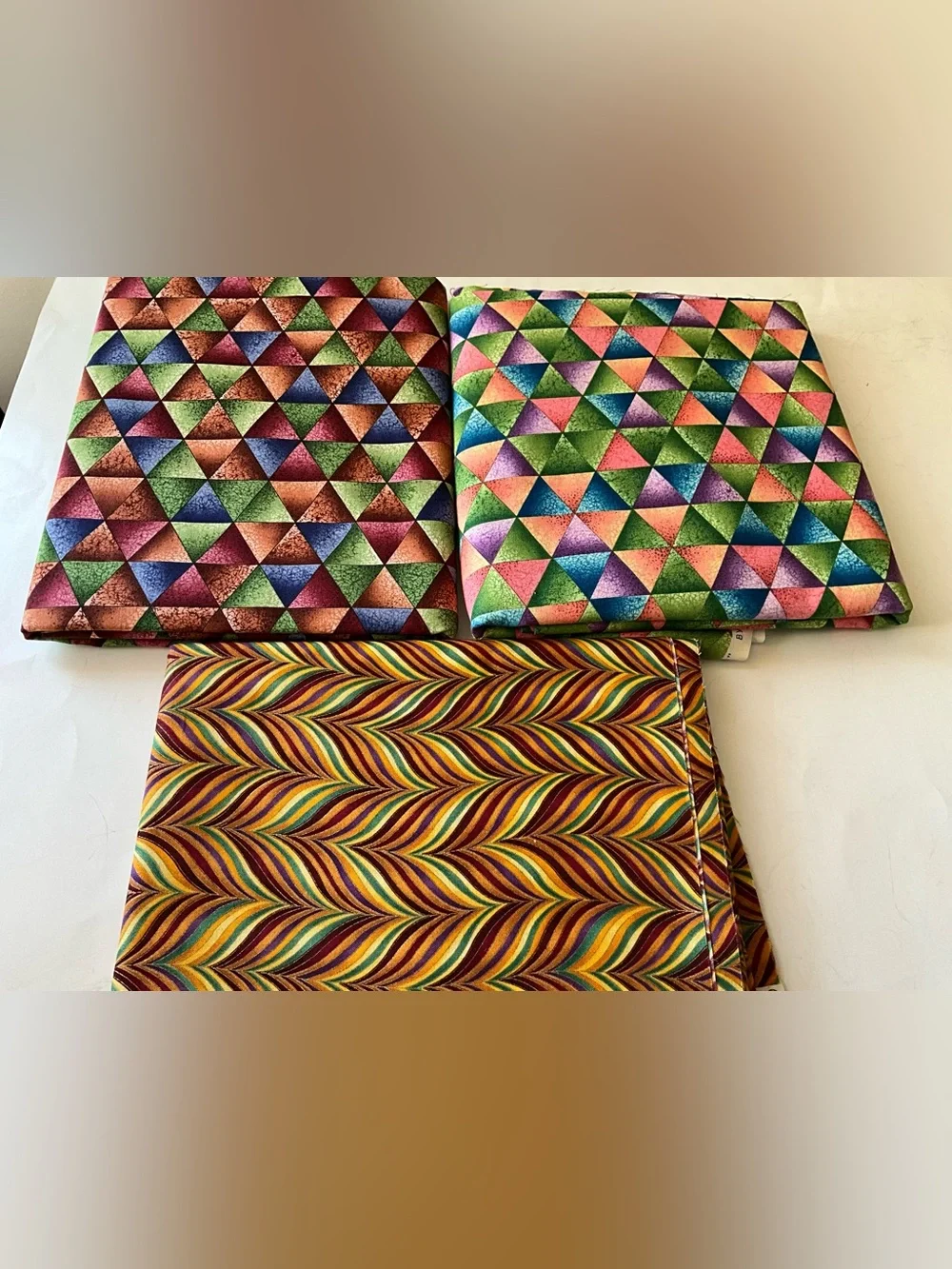 Quilting Sewing Fabrics Lot Hoffman Kaleidoscope Psychedelic Colors Cotton